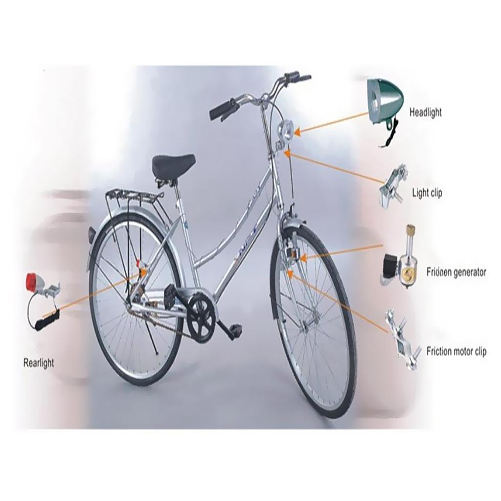 Bike Dynamo Light - Kit Faro Anteriore e Posteriore a
