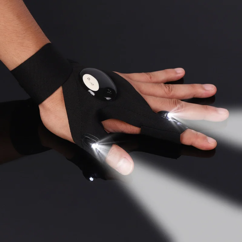 Guanti LED Mezze Dita per Uomo - Cycling Glove recensione e prezzo